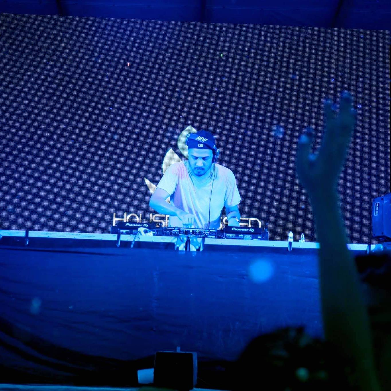VDJ Maf on the main festival stage with LED backdrop